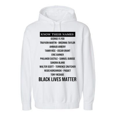 Know Their Names BLM Garment-Dyed Fleece Hoodie