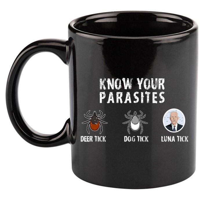 Know Your Parasites Anti Joe Biden 11oz C Handle Ceramic Mug
