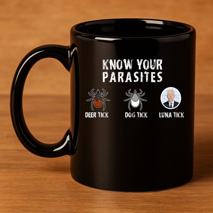 Know Your Parasites Anti Joe Biden 11oz C Handle Ceramic Mug