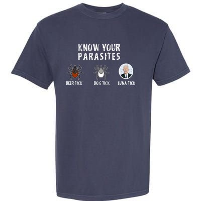 Know Your Parasites Anti Joe Biden Garment-Dyed Heavyweight T-Shirt