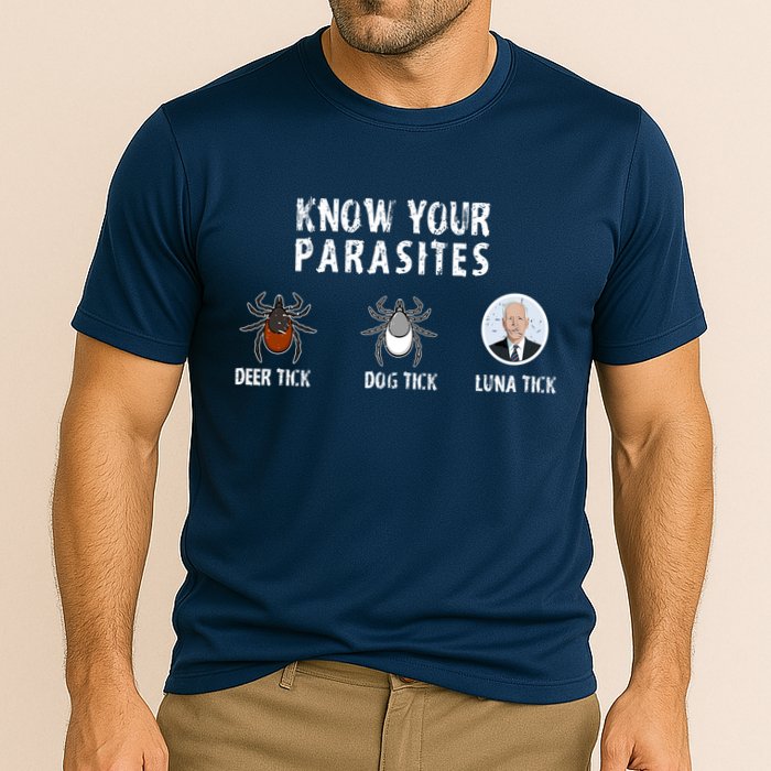 Know Your Parasites Anti Joe Biden Cooling Performance Crew T-Shirt
