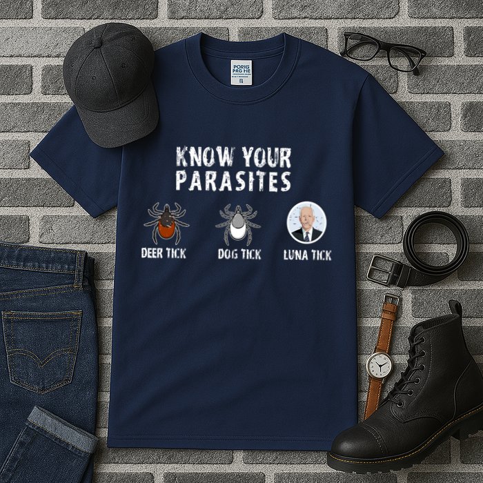 Know Your Parasites Anti Joe Biden Tall T-Shirt
