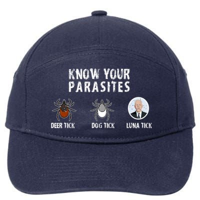 Know Your Parasites Anti Joe Biden 7-Panel Snapback Hat