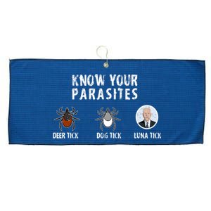 Know Your Parasites Anti Joe Biden Large Microfiber Waffle Golf Towel