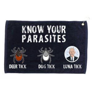 Know Your Parasites Anti Joe Biden Grommeted Golf Towel