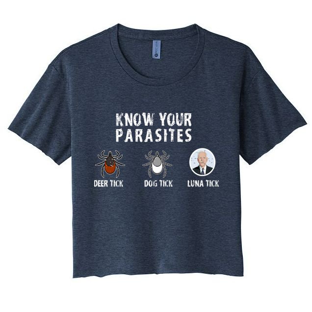 Know Your Parasites Anti Joe Biden Crop Top
