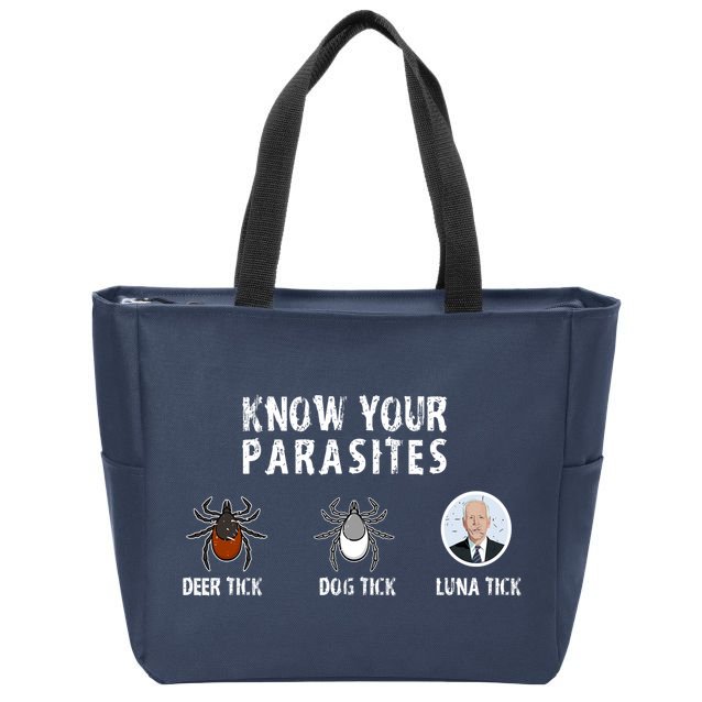 Know Your Parasites Anti Joe Biden Zip Tote Bag