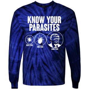 Know Your Parasites Deer Trick Dog Trick Luna Trick Tie-Dye Long Sleeve Shirt