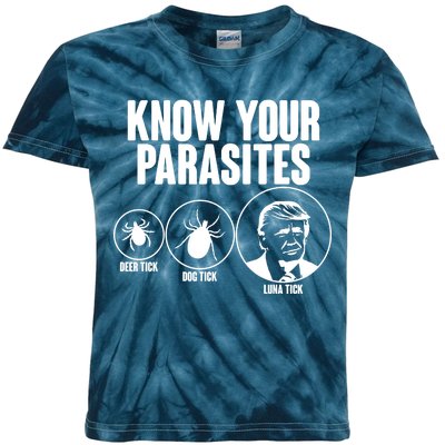 Know Your Parasites Deer Trick Dog Trick Luna Trick Kids Tie-Dye T-Shirt