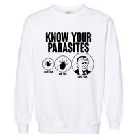 Know Your Parasites Deer Trick Dog Trick Luna Trick Garment-Dyed Sweatshirt