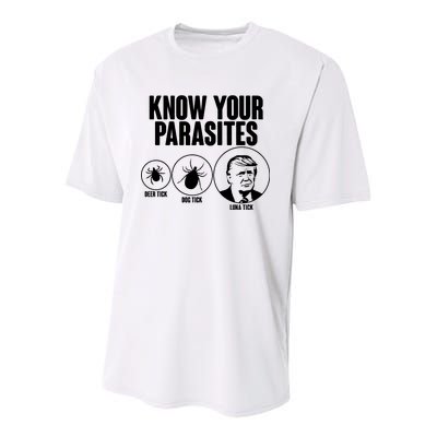 Know Your Parasites Deer Trick Dog Trick Luna Trick Youth Performance Sprint T-Shirt