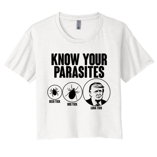Know Your Parasites Deer Trick Dog Trick Luna Trick Crop Top