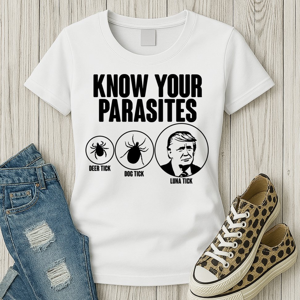 Know Your Parasites Deer Trick Dog Trick Luna Trick Womens T-Shirt