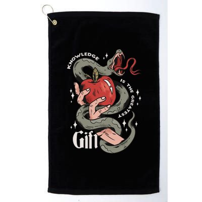 Knowledge Is The Greatest Gift Platinum Collection Golf Towel