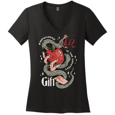 Knowledge Is The Greatest Gift Women's V-Neck T-Shirt