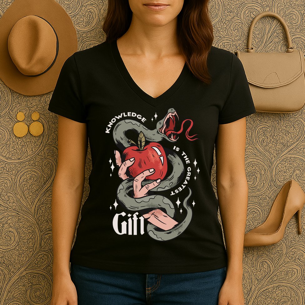 Knowledge Is The Greatest Gift Women's V-Neck T-Shirt