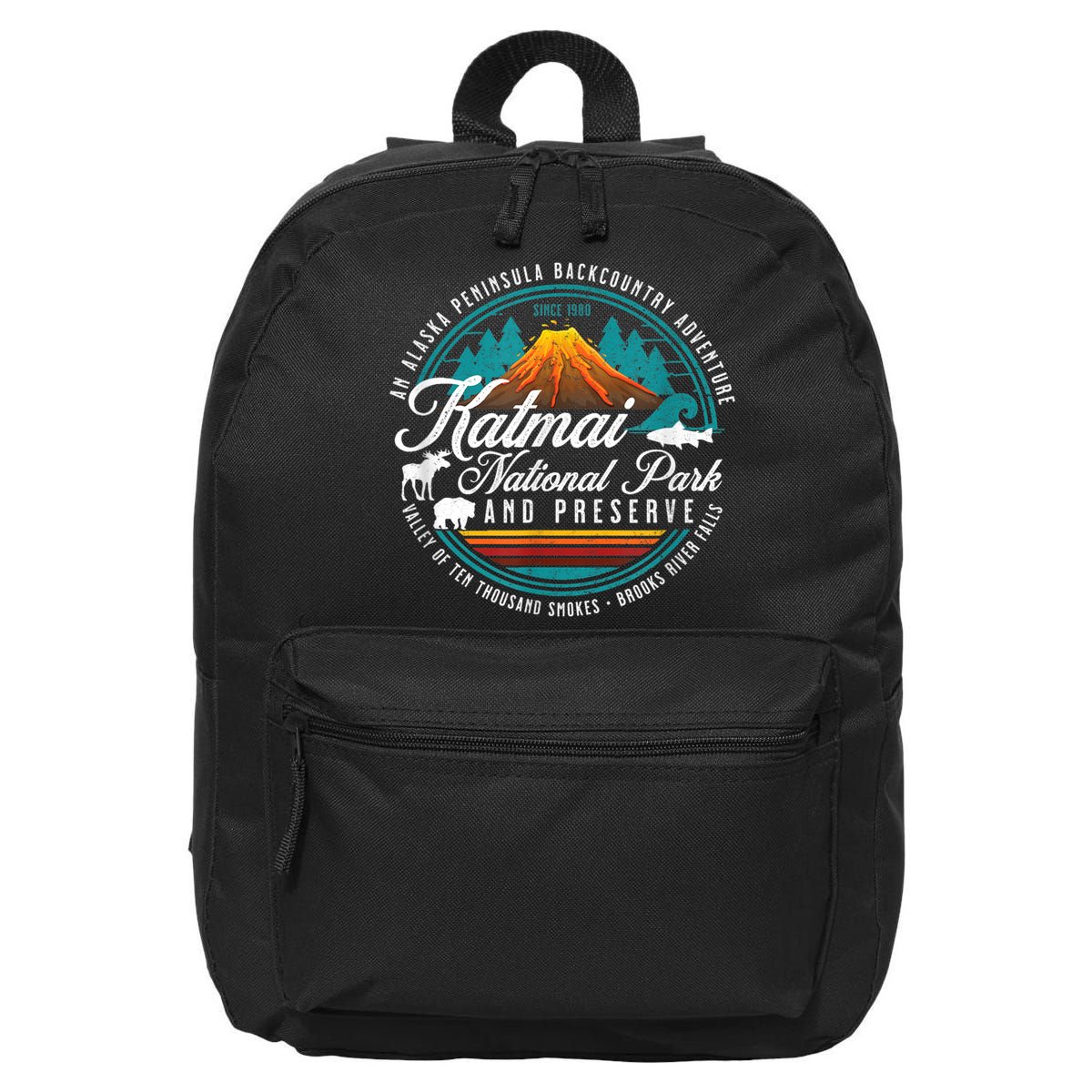 Katmai National Park Preserve Alaska Bear Watching Salmon 16 in Basic Backpack