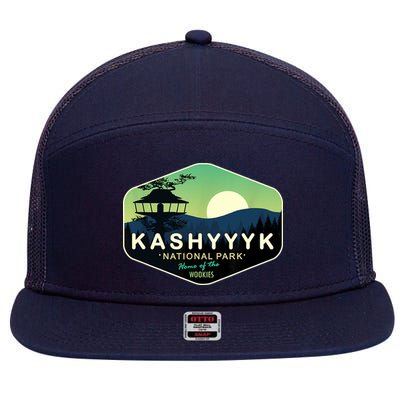 Kashyyyk National Park Home Of The Wookies 7 Panel Mesh Trucker Snapback Hat