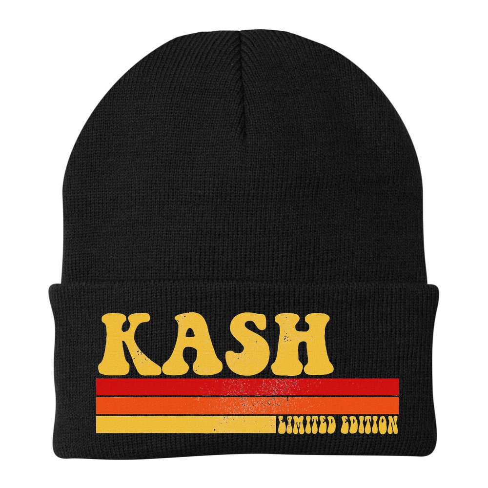 Kash Name Personalized Idea Retro Vintage Kash Beanie