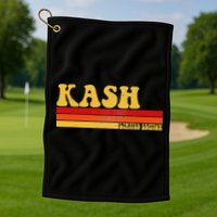 Kash Name Personalized Idea Retro Vintage Kash Golf Towel