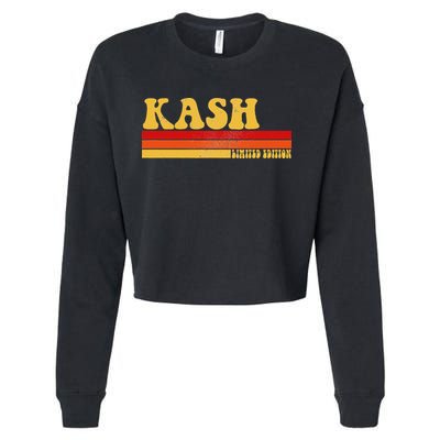 Kash Name Personalized Idea Retro Vintage Kash Cropped Pullover Crew