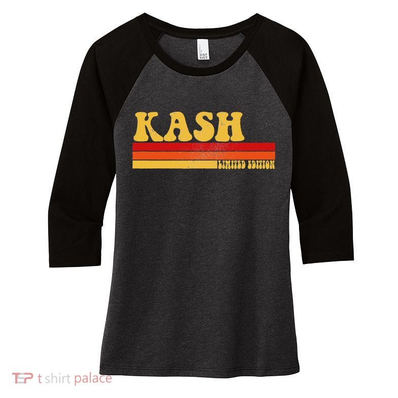 Kash Name Personalized Idea Retro Vintage Kash Women's Tri-Blend 3/4-Sleeve Raglan Shirt