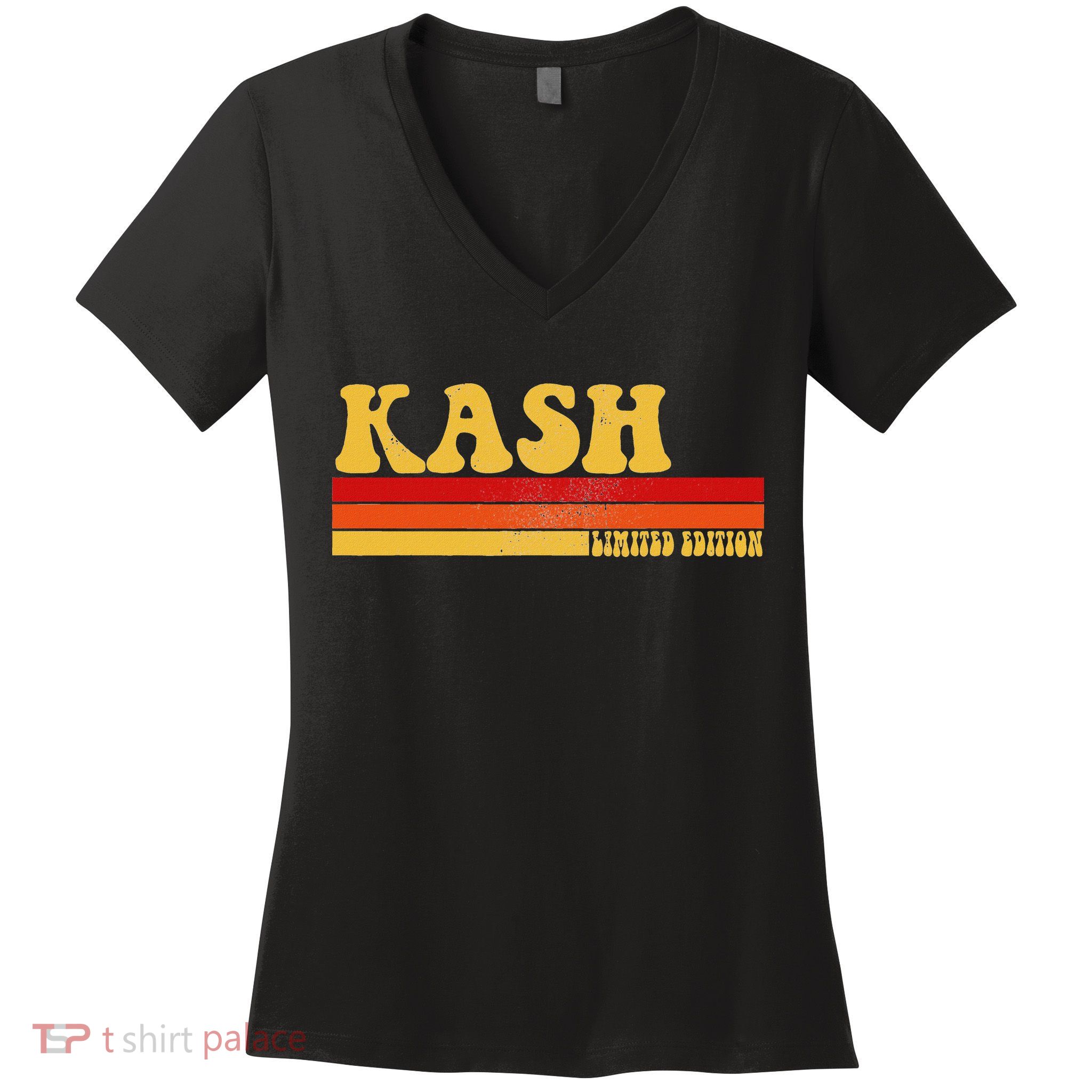 Kash Name Personalized Idea Retro Vintage Kash Women's V-Neck T-Shirt