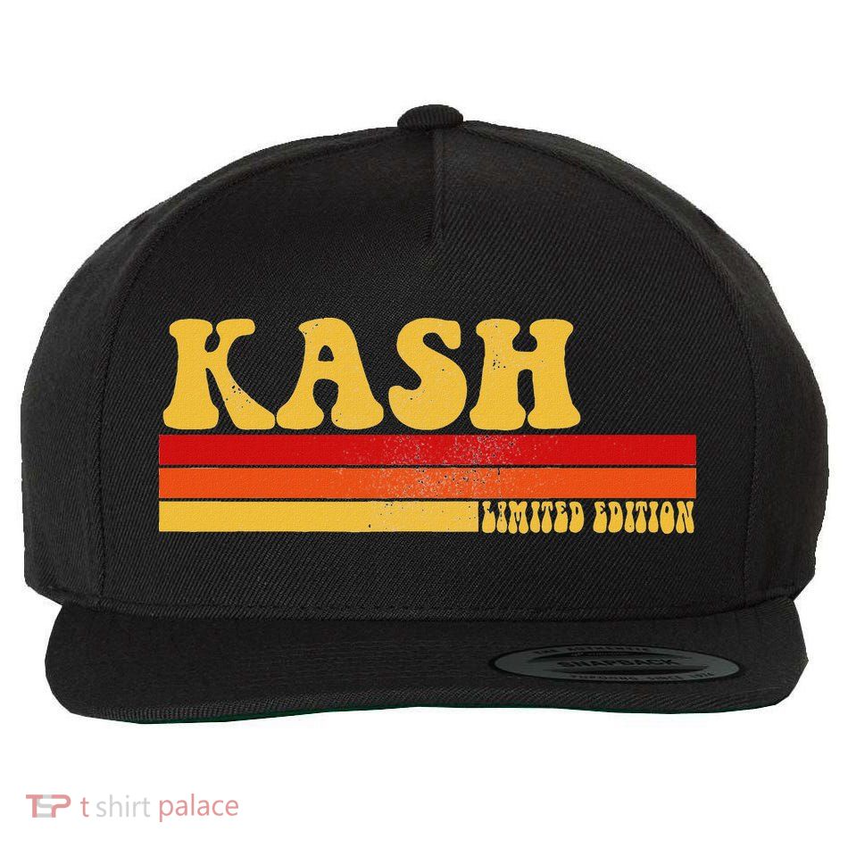 Kash Name Personalized Idea Retro Vintage Kash Wool Snapback Cap