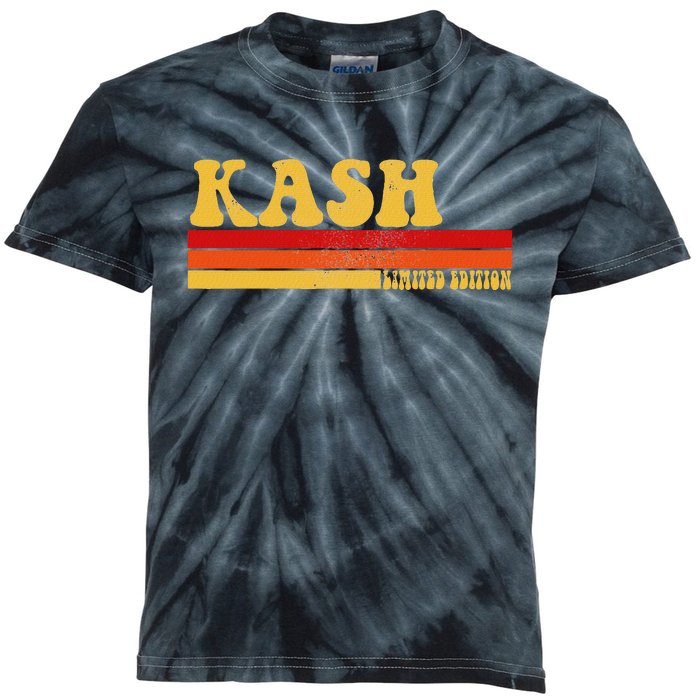 Kash Name Personalized Idea Retro Vintage Kash Kids Tie-Dye T-Shirt