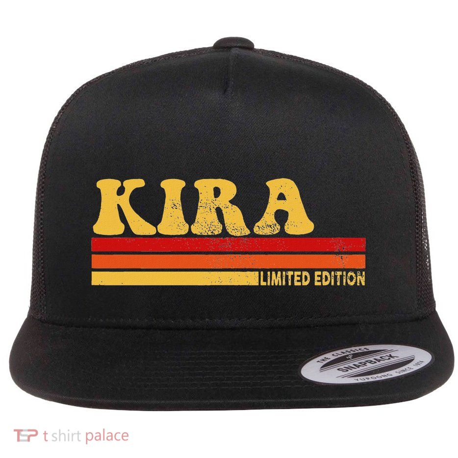 Kira Name Personalized Cute Idea Women Vintage Kira Flatbill Hat