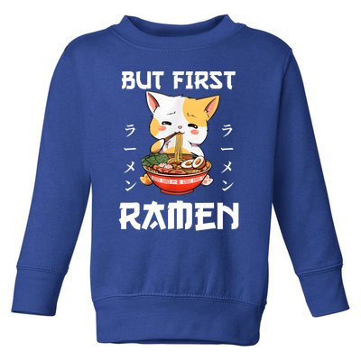 Kawaii Neko Ramen Lover Japanese Noodle Anime Gift Toddler Sweatshirt