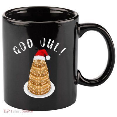 Kransekake Norwegian Swedish Merry Christmas God Jul 11oz C Handle Ceramic Mug