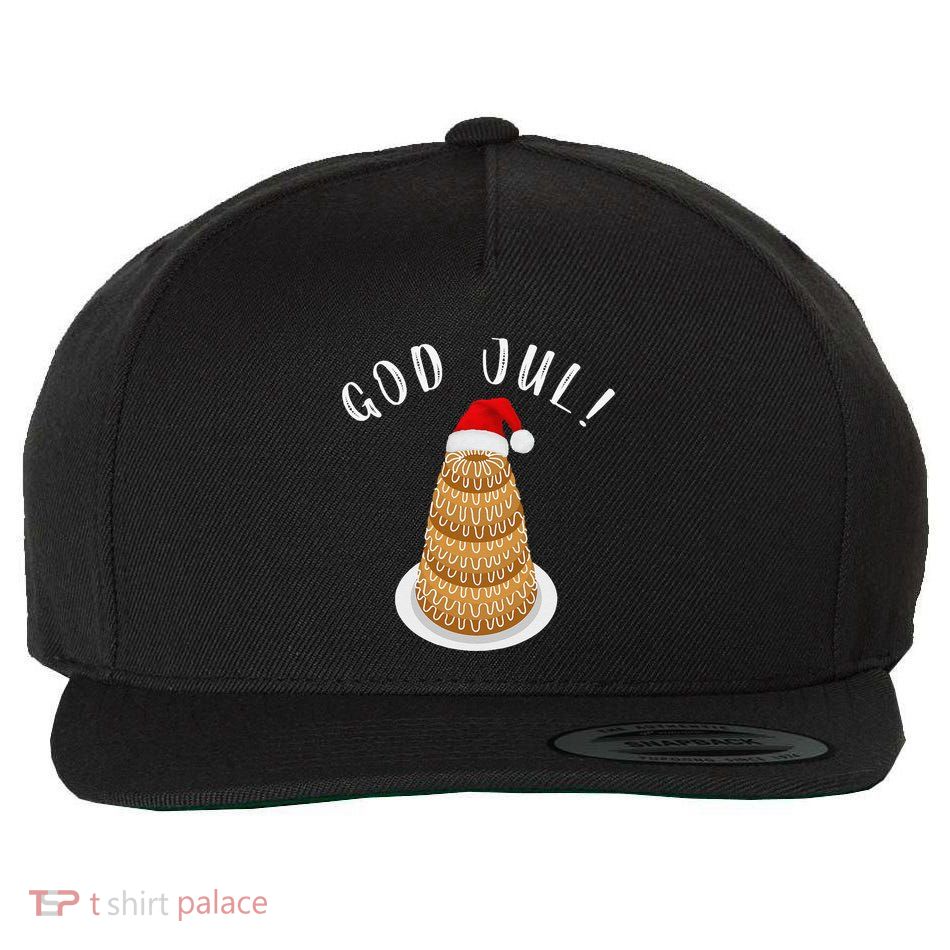 Kransekake Norwegian Swedish Merry Christmas God Jul Wool Snapback Cap