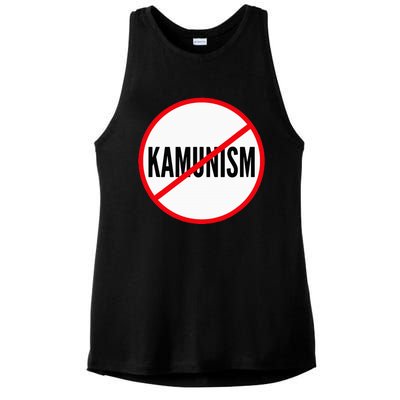 Kamunism No To Kamunism Ladies PosiCharge Tri-Blend Wicking Tank