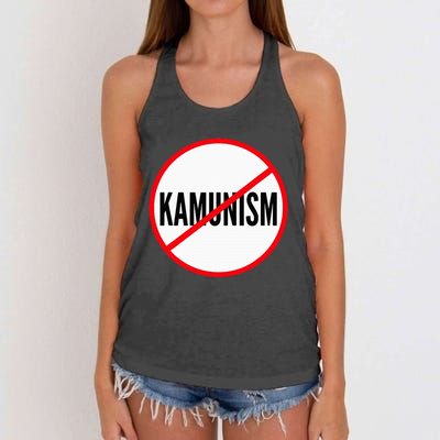 Kamunism No To Kamunism Women's Knotted Racerback Tank