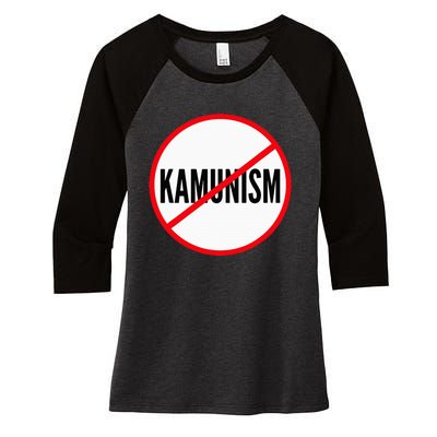 Kamunism No To Kamunism Women's Tri-Blend 3/4-Sleeve Raglan Shirt