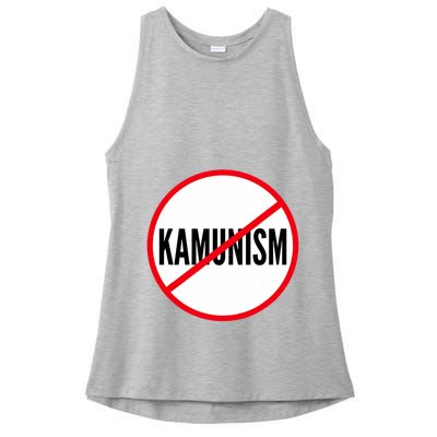 Kamunism No To Kamunism Ladies PosiCharge Tri-Blend Wicking Tank