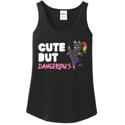 Karate Ninja Unicorn Cute Dangerous Martial Arts Girl Gift Ladies Essential Tank