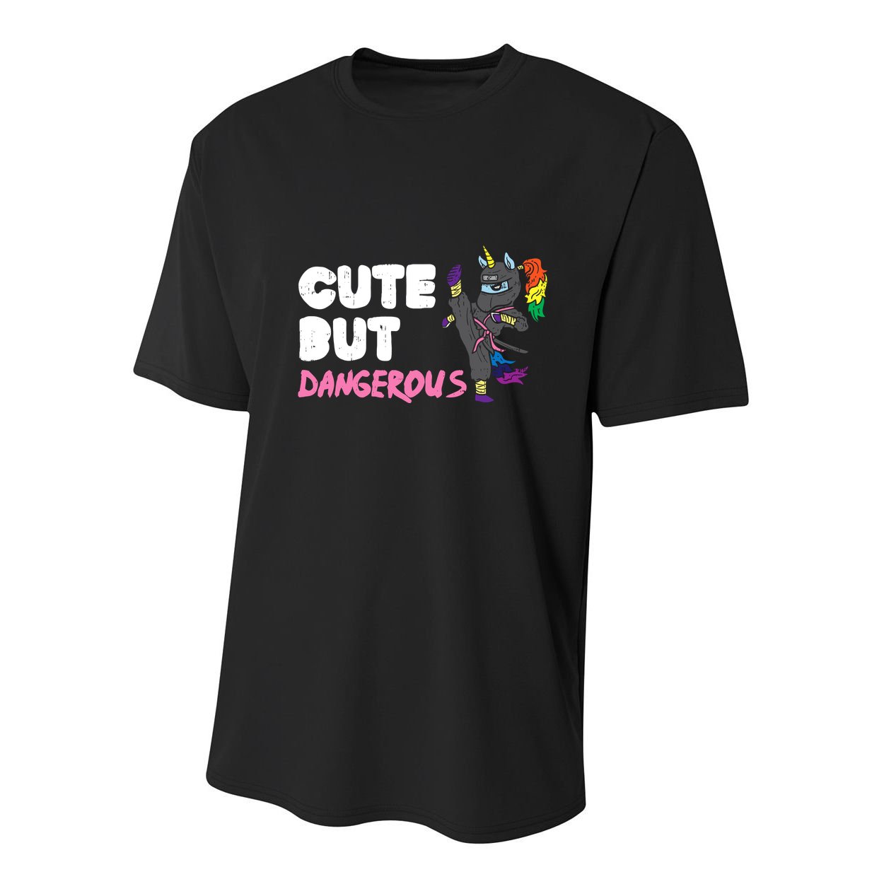 Karate Ninja Unicorn Cute Dangerous Martial Arts Girl Gift Youth Performance Sprint T-Shirt