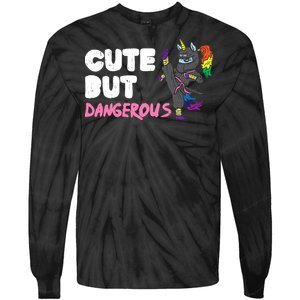 Karate Ninja Unicorn Cute Dangerous Martial Arts Girl Gift Tie-Dye Long Sleeve Shirt