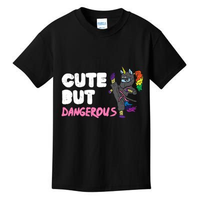 Karate Ninja Unicorn Cute Dangerous Martial Arts Girl Gift Kids T-Shirt