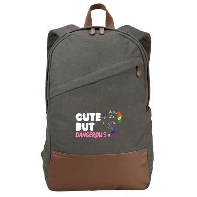 Karate Ninja Unicorn Cute Dangerous Martial Arts Girl Gift Cotton Canvas Backpack