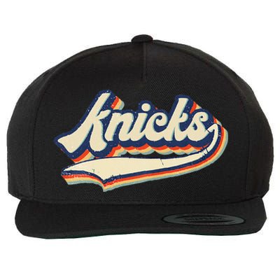 Knicks Name Vintage Retro Gift Wool Snapback Cap