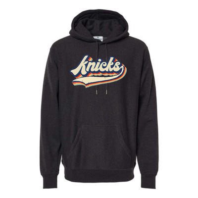 Knicks Name Vintage Retro Gift Premium Hoodie