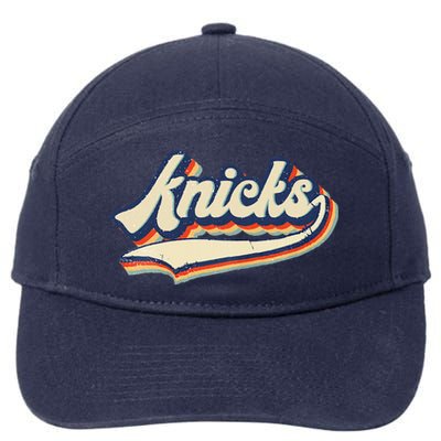 Knicks Name Vintage Retro Gift 7-Panel Snapback Hat