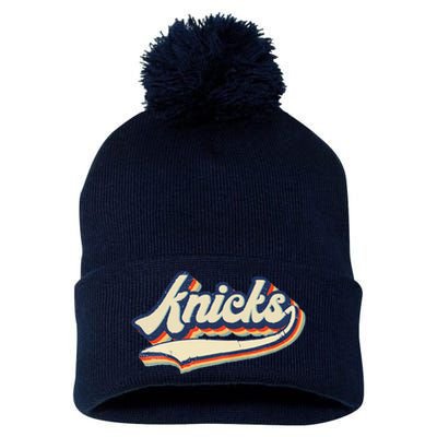 Knicks Name Vintage Retro Gift Pom Pom 12in Knit Beanie