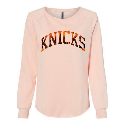 Knicks Name Vintage Retro Womens California Wash Sweatshirt