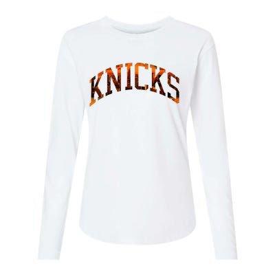 Knicks Name Vintage Retro Womens Cotton Relaxed Long Sleeve T-Shirt