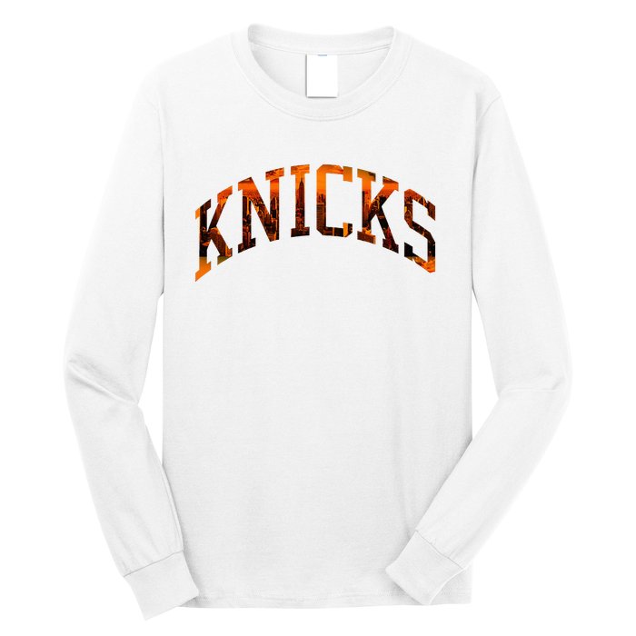 Knicks Name Vintage Retro Long Sleeve Shirt