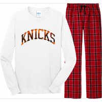 Knicks Name Vintage Retro Long Sleeve Pajama Set